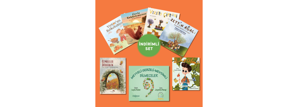 7'li Set: Ceviz Koleksiyoncusu - Victor’un Balkabakları - Vızıltı Çiftliği - Zeytin Ağacı - Cemreler Düşerken - Bir Kuş Olsam - Meyveli, Sebzeli Mevsimli Bilmeceler 7'li Set: Ceviz Koleksiyoncusu - Victor’un Balkabakları - Vızıltı Çiftliği - Zeytin Ağacı - Cemreler Düşerken - Bir Kuş Olsam - Meyveli, Sebzeli Mevsimli Bilmeceler